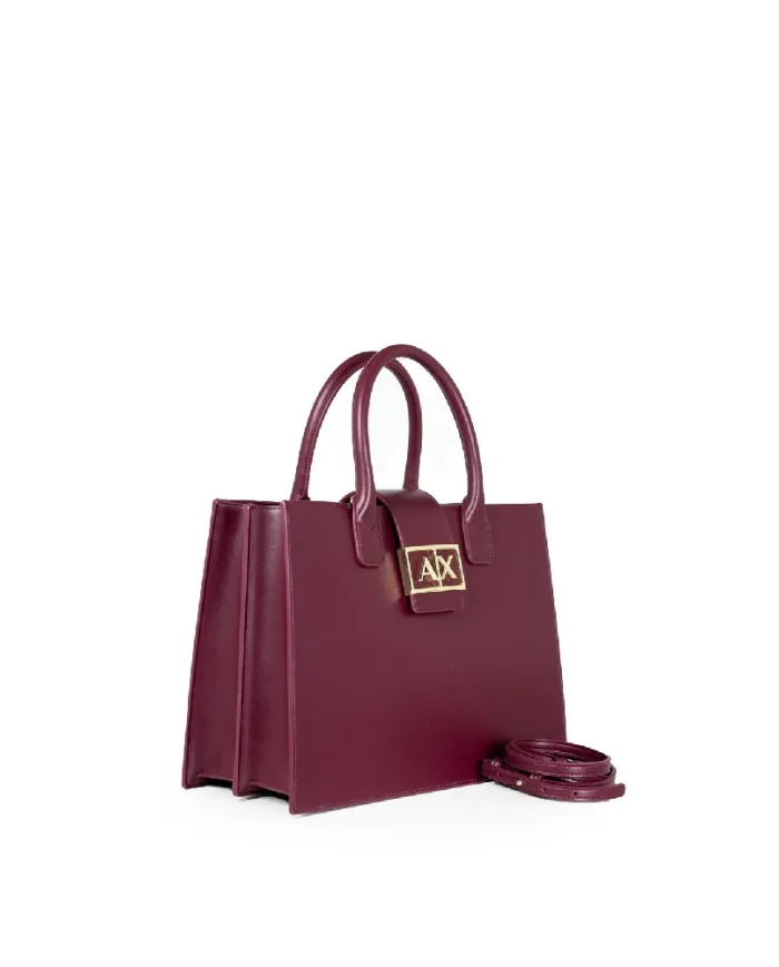 Armani Exchange Borsa a mano grande Bordeaux