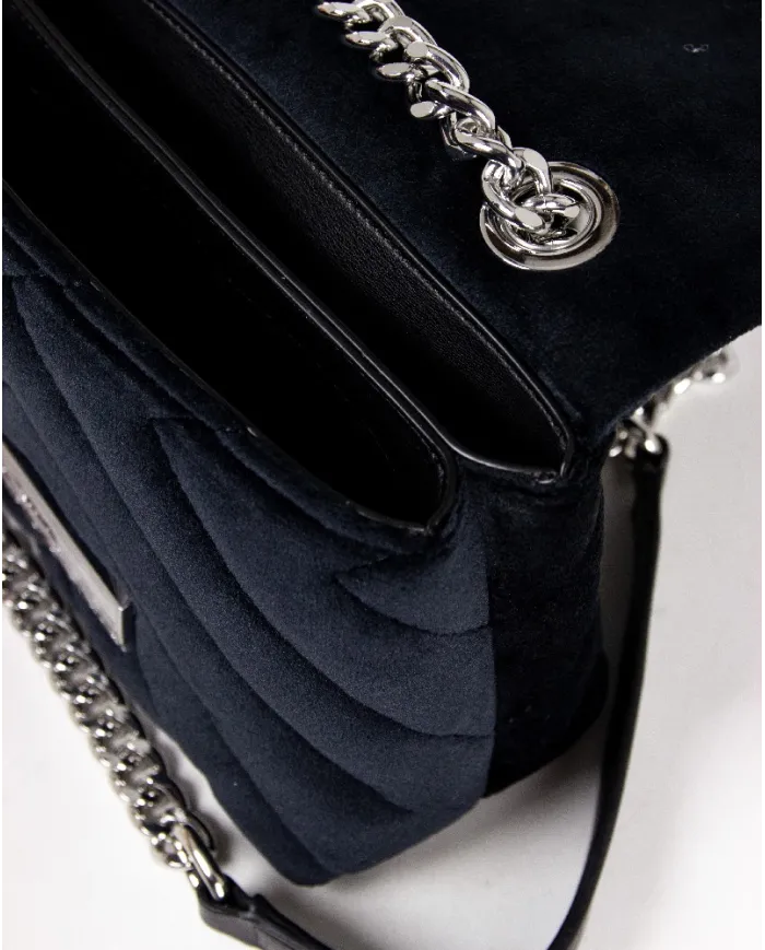 Armani Exchange Borsa piccola velluto Nero