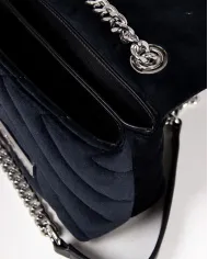 Armani Exchange Borsa piccola velluto Nero