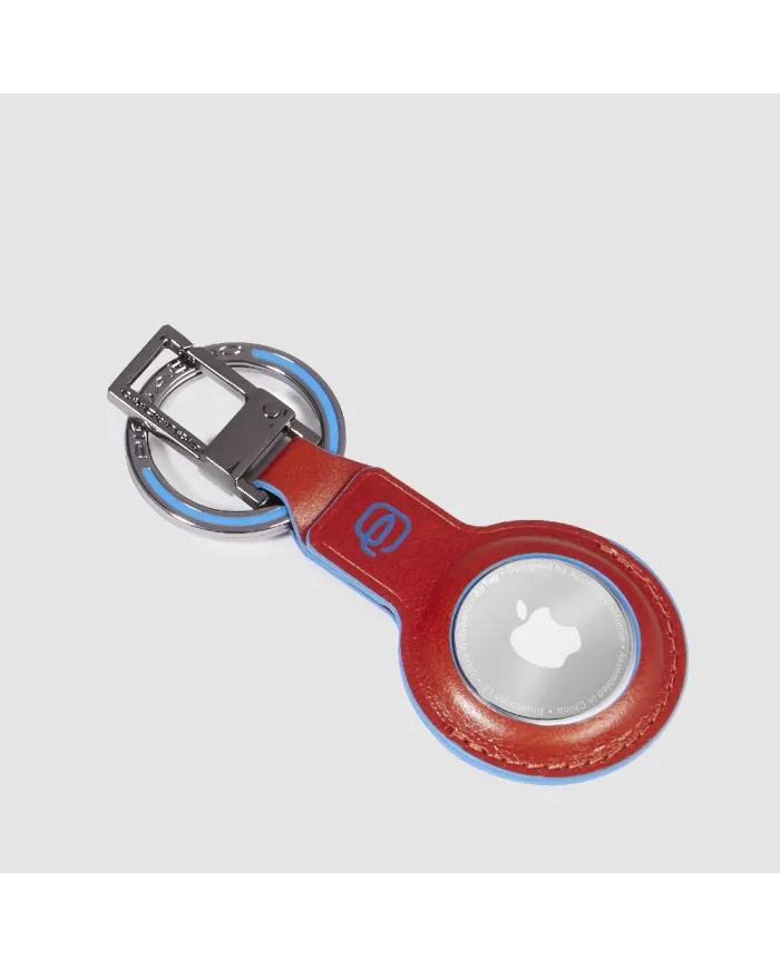 Piquadro portachiavi per airTag Blue Square Cuoio