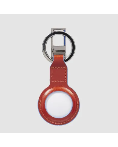 Piquadro portachiavi per airTag Blue Square Cuoio