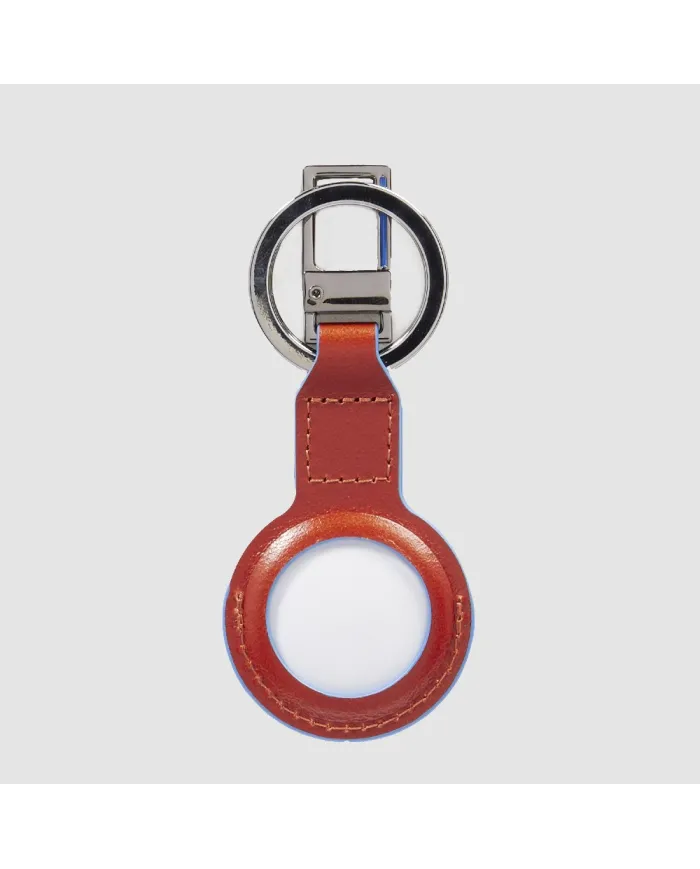 Piquadro portachiavi per airTag Blue Square Cuoio