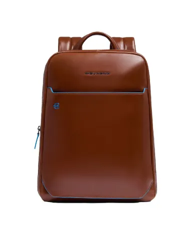 Piquadro Zaino in pelle porta pc Blue Square Marrone