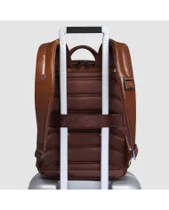 Piquadro Zaino in pelle porta pc Blue Square Marrone