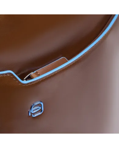 Piquadro Zaino in pelle porta pc Blue Square Marrone
