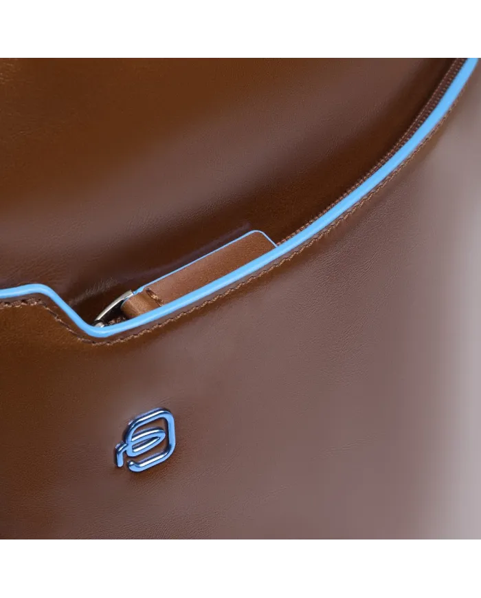 Piquadro Zaino in pelle porta pc Blue Square Marrone