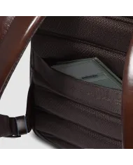 Piquadro Zaino in pelle porta pc Blue Square Mogano