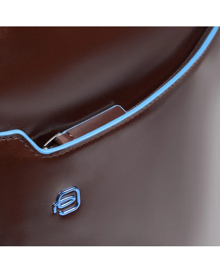 Piquadro Zaino in pelle porta pc Blue Square Mogano