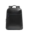 Piquadro Zaino in pelle porta pc Blue Square Nero