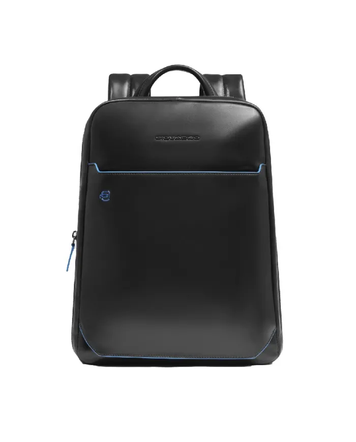 Piquadro Zaino in pelle porta pc Blue Square Nero