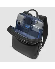 Piquadro Zaino in pelle porta pc Blue Square Nero