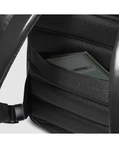 Piquadro Zaino in pelle porta pc Blue Square Nero