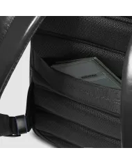 Piquadro Zaino in pelle porta pc Blue Square Nero