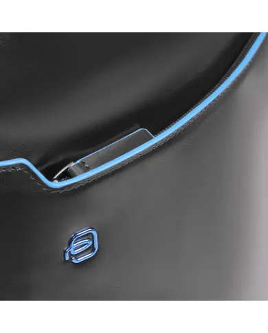 Piquadro Zaino in pelle porta pc Blue Square Nero