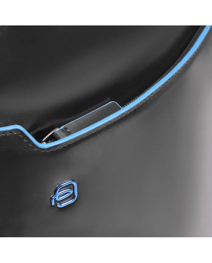 Piquadro Zaino in pelle porta pc Blue Square Nero