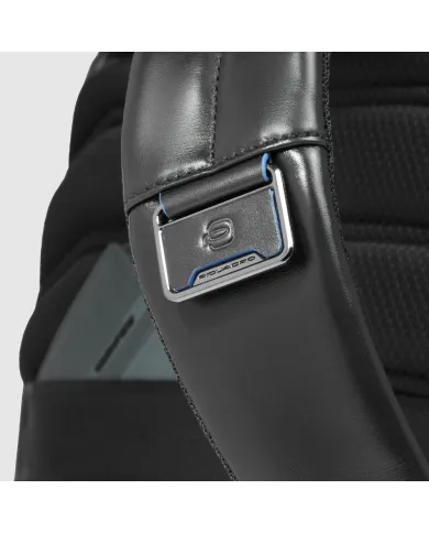 Piquadro Zaino in pelle porta pc Blue Square Nero