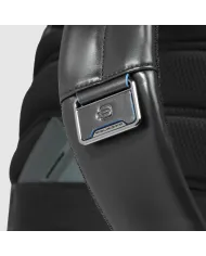 Piquadro Zaino in pelle porta pc Blue Square Nero