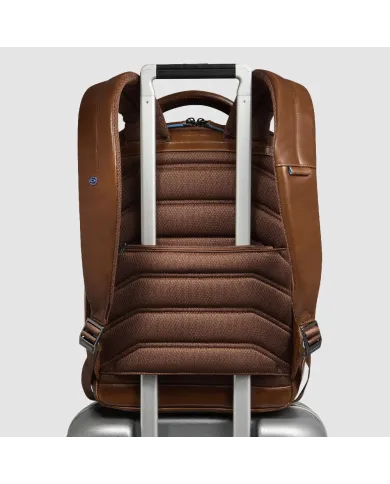 Piquadro Zaino porta pc 14" Blue square Marrone