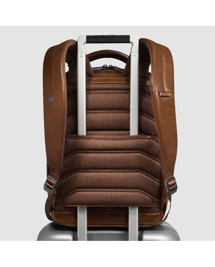 Piquadro Zaino porta pc 14" Blue square Marrone