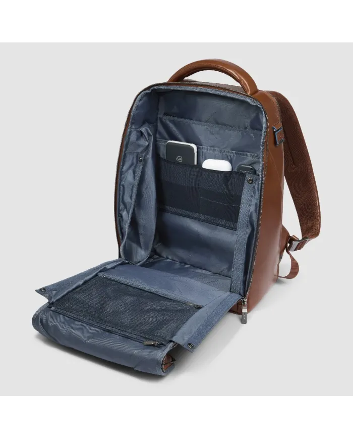 Piquadro Zaino porta pc 14" Blue square Marrone