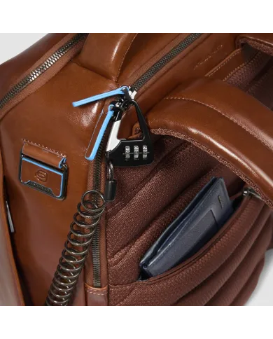 Piquadro Zaino porta pc 14" Blue square Marrone