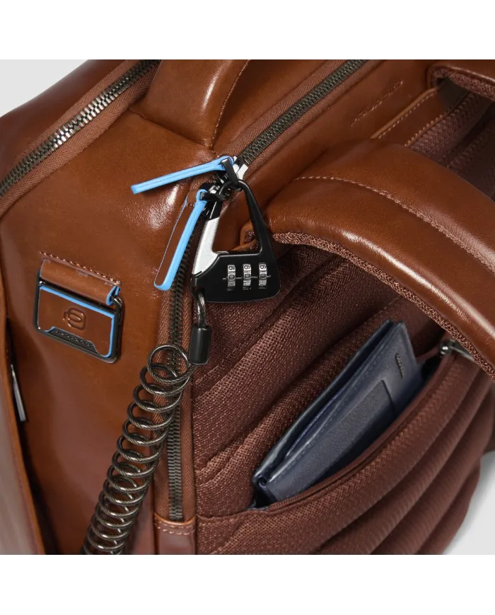 Piquadro Zaino porta pc 14" Blue square Marrone