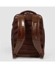Piquadro Zaino pelle porta pc 15,6 Blue square Marrone