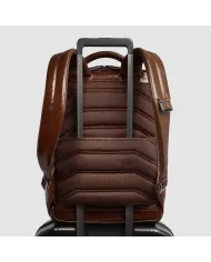 Piquadro Zaino pelle porta pc 15,6 Blue square Marrone