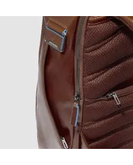 Piquadro Zaino pelle porta pc 15,6 Blue square Marrone