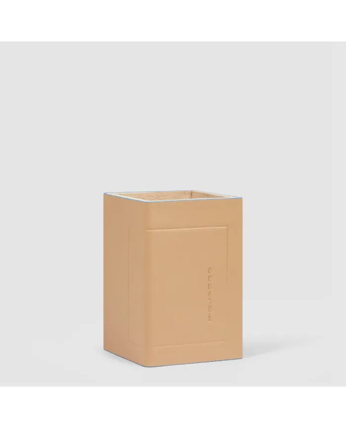 Piquadro Porta penne in pelle Atlas Cuoio
