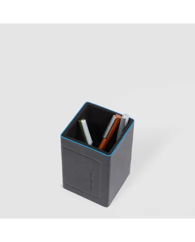 Piquadro Porta penne in pelle Atlas Nero