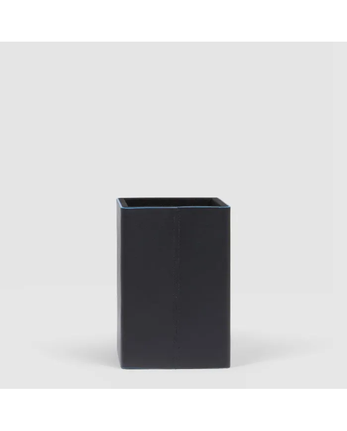 Piquadro Porta penne in pelle Atlas Nero
