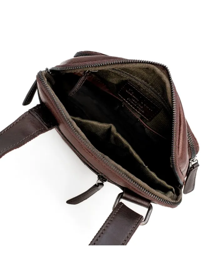 Gianni Conti Borsa uomo in pelle vintage Samuel Testa moro