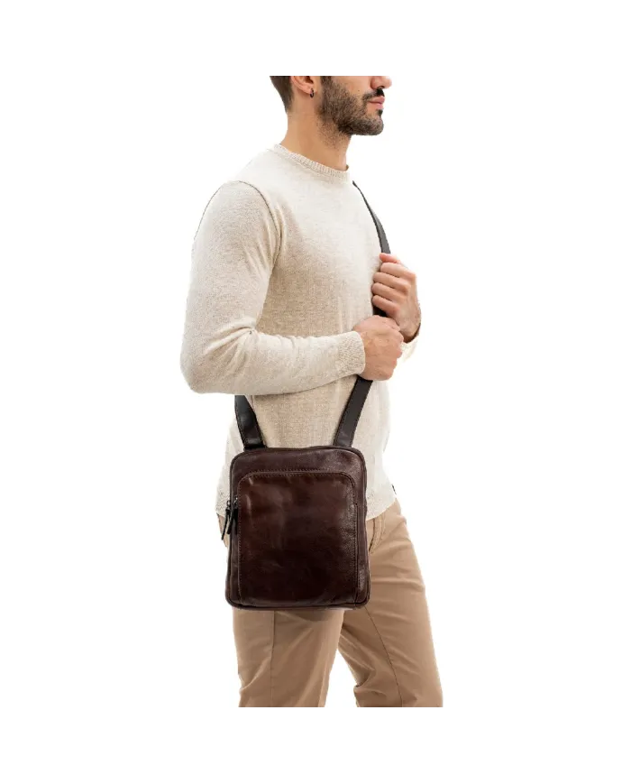 Gianni Conti Borsa uomo in pelle vintage Samuel Testa moro