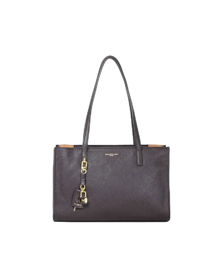 Nannini Shopping bag pelle Helga-M Testa moro