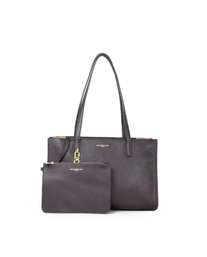 Nannini Shopping bag pelle Helga-M Testa moro