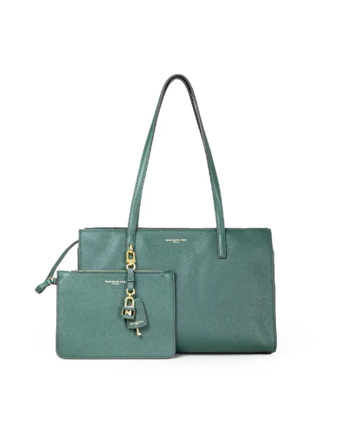 Nannini Shopping bag pelle Helga-M Verde