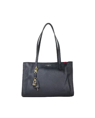 Nannini Shopping bag pelle Helga-M Nero/Rosso