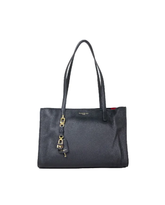 Nannini Shopping bag pelle Helga-M Nero/Rosso