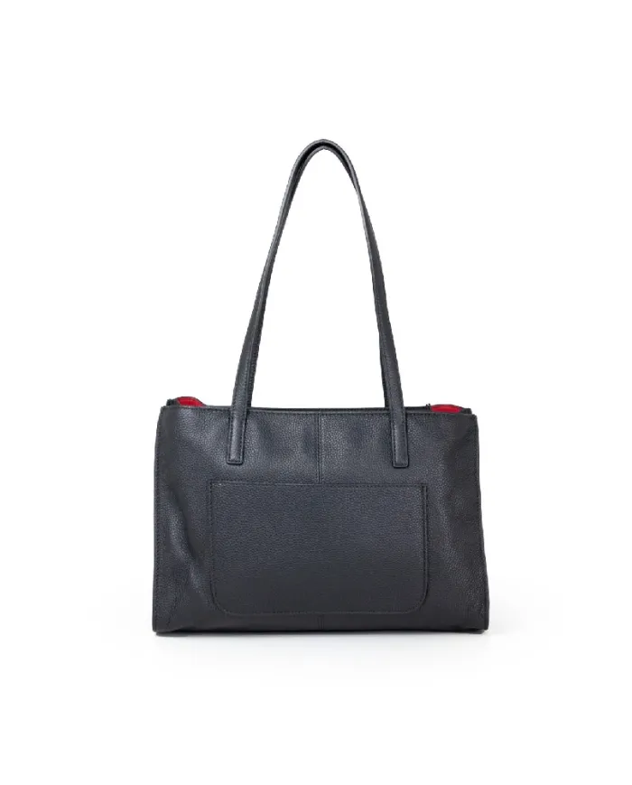 Nannini Shopping bag pelle Helga-M Nero/Rosso