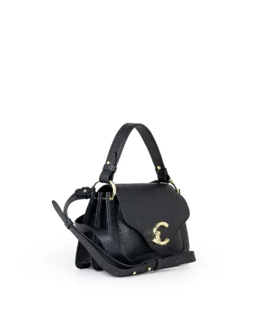 Coccinelle Borsa pelle martellata C-me small Nero