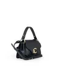 Coccinelle Borsa pelle martellata C-me small Nero