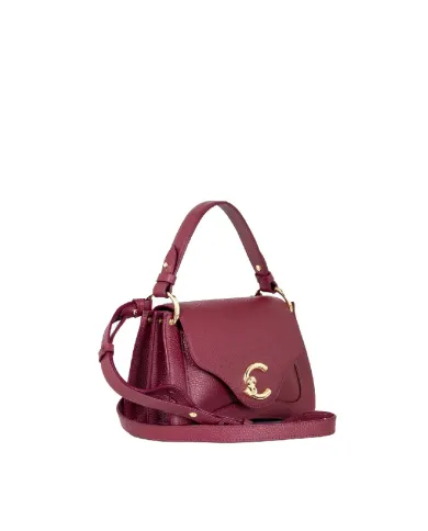 Coccinelle Borsa pelle martellata C-me small Bordeaux