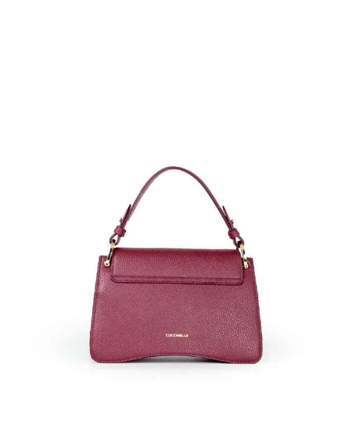 Coccinelle Borsa pelle martellata C-me small Bordeaux