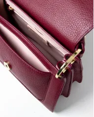 Coccinelle Borsa pelle martellata C-me small Bordeaux