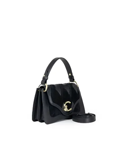 Coccinelle Borsa pelle scamosciata C-me small Nero