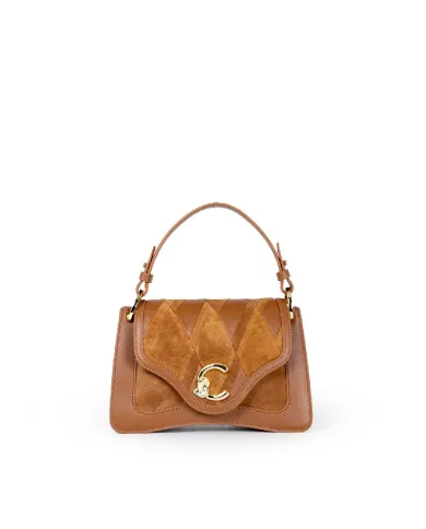 Coccinelle Borsa pelle scamosciata C-me small Cognac