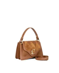 Coccinelle Borsa pelle scamosciata C-me small Cognac