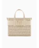 Armani Exchange Borsa a mano grande Avorio