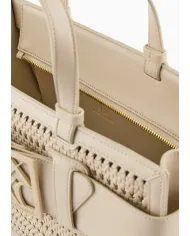 Armani Exchange Borsa a mano grande Avorio